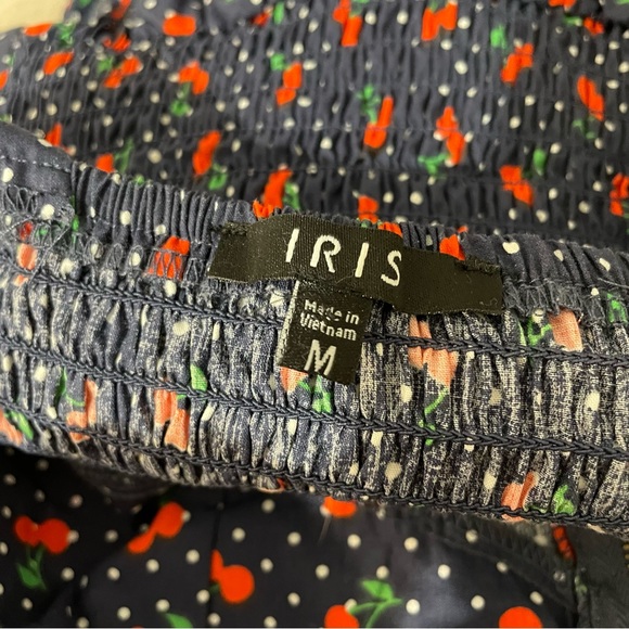 Iris | Cherry Ruched Ruffled Top - Picture 8 of 8